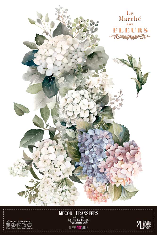 Decor transfer 60x90 Hortensias