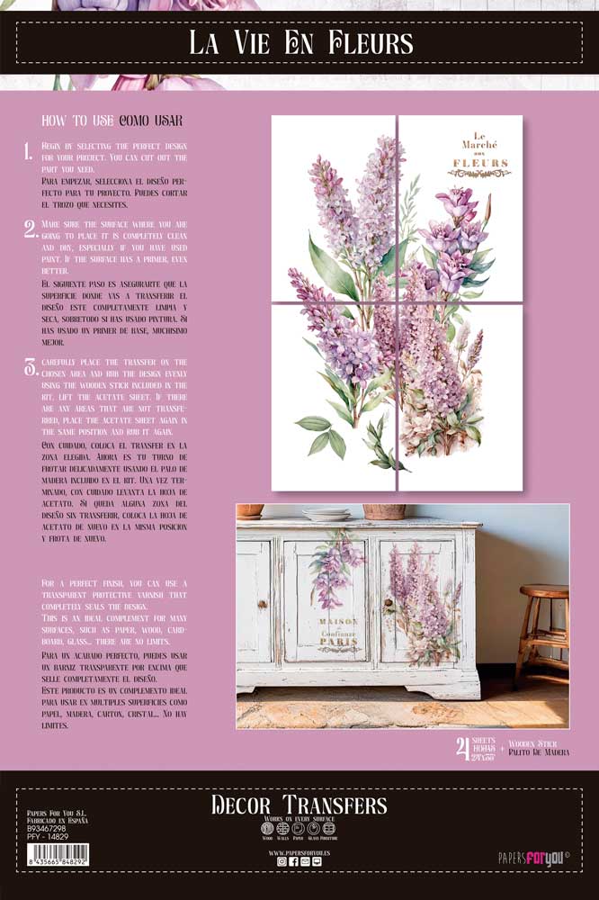 Decor transfer 60x90 Lilas