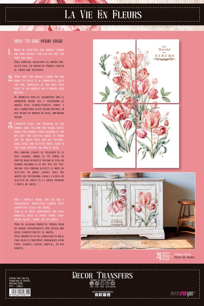 Decor transfer 60x90 Tulipanes