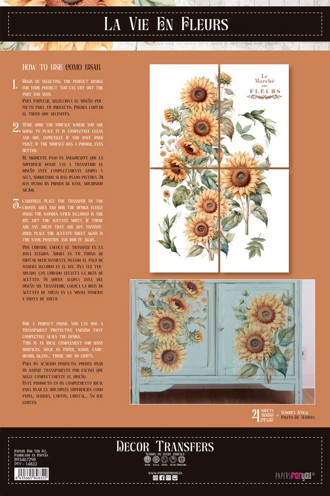 Decor transfer 60x90 Girasoles
