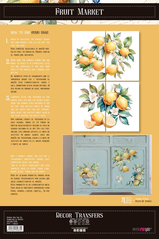 Decor transfer 60x90 Limones