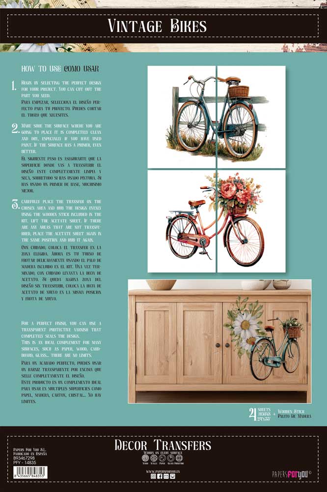 Decor transfer 60x90 Bicicletas
