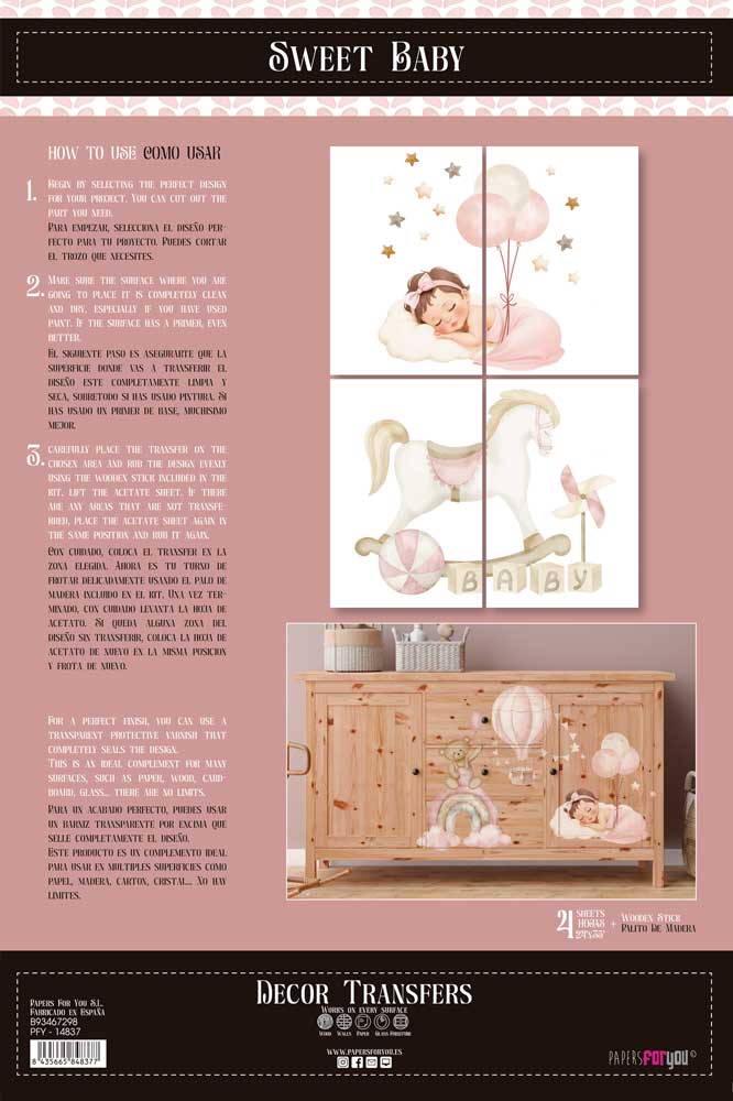 Decor transfer 60x90 Sweet Baby Girl