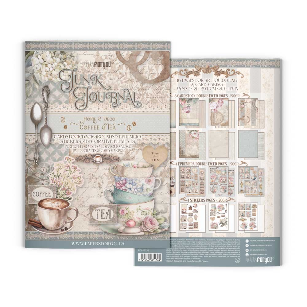 Junk journal Home&Deco Coffe and Tea PFY din A4