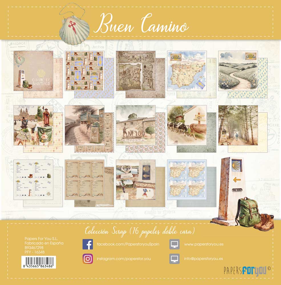Block 30x30 Buen camino - Camino De Santiago PFY