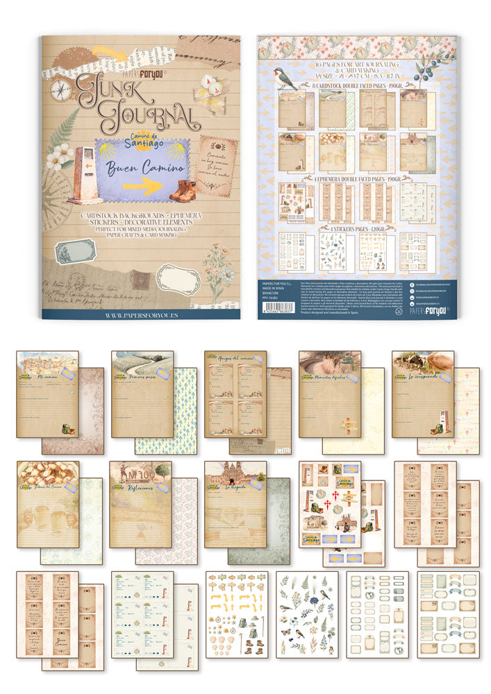 Junk journal Buen camino - Camino De Santiago PFY Din A4