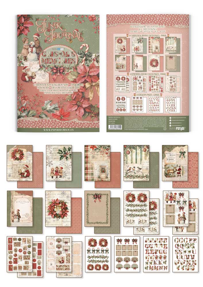 Junk journal Christmas Memories PFY A4