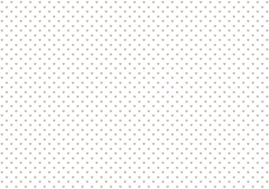 Tela Encuadernar Blanca Con Corazones Tierra  50X70