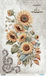 Papel De Arroz 54X33 Cm Girasoles
