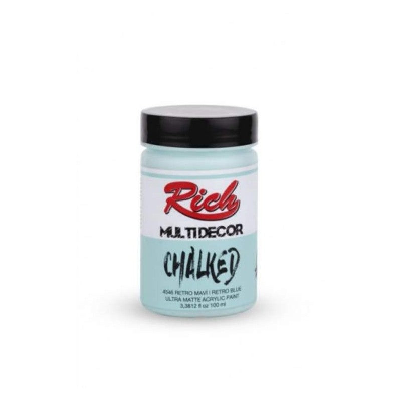 Pintura Tiza Chalked Rich 100 ml. Retro Blue azul turquesa 4608