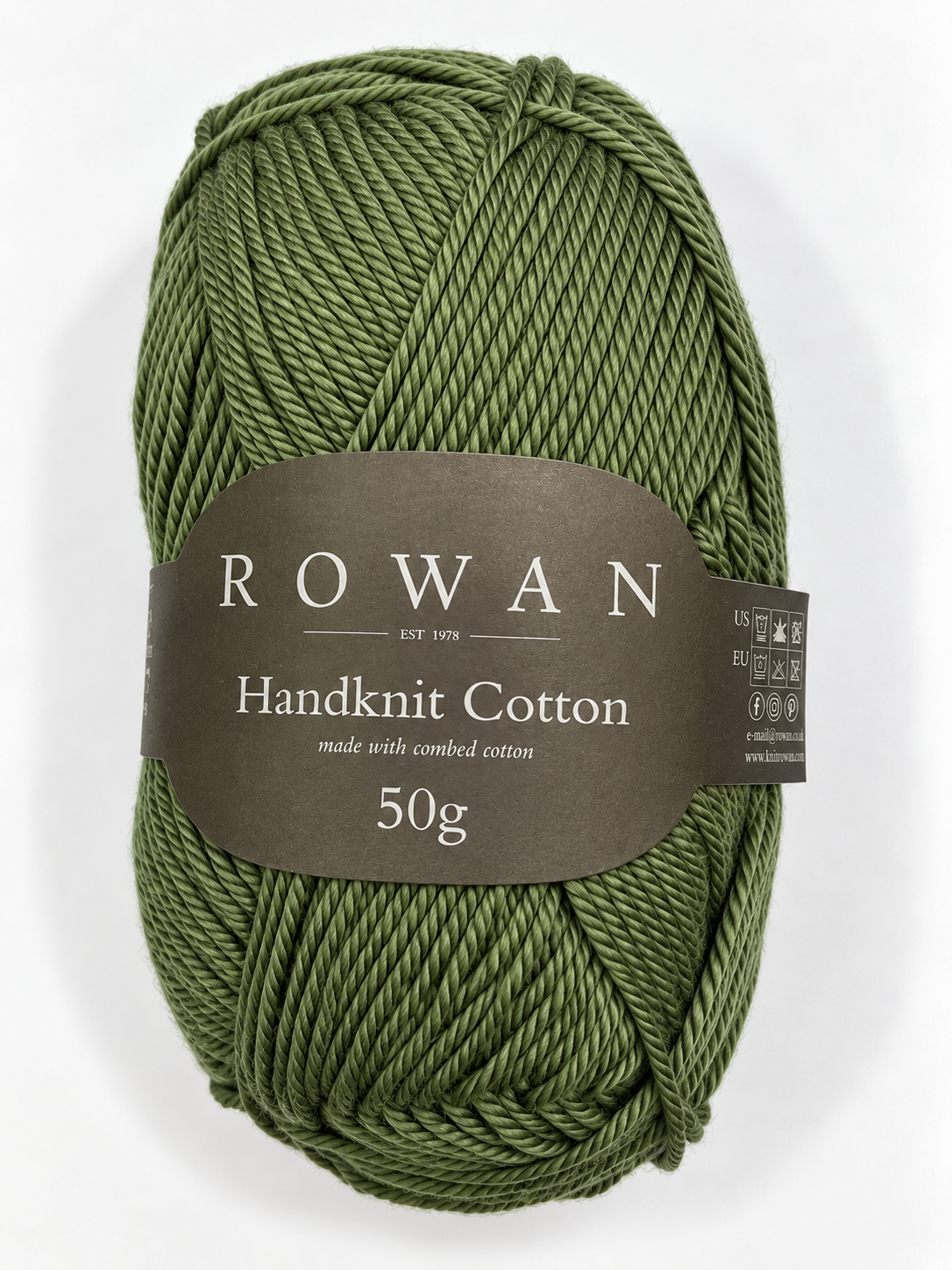 Rowan Handknit Cotton 370 verde oliva