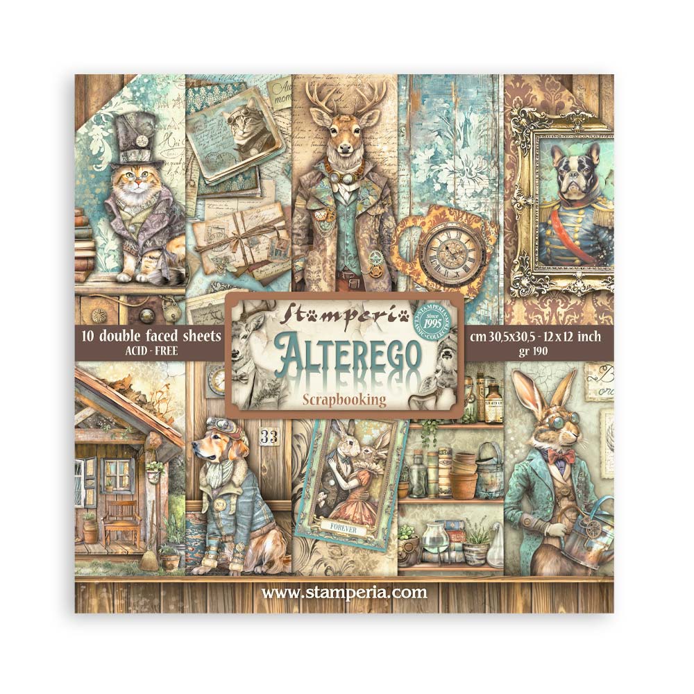 Block 30x30 de Scrapbooking 10 hojas (12"x12") 2 caras - Alterego