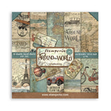 Block 30x30 de Scrapbooking 10 hojas (12"x12") 2 caras - Around the world