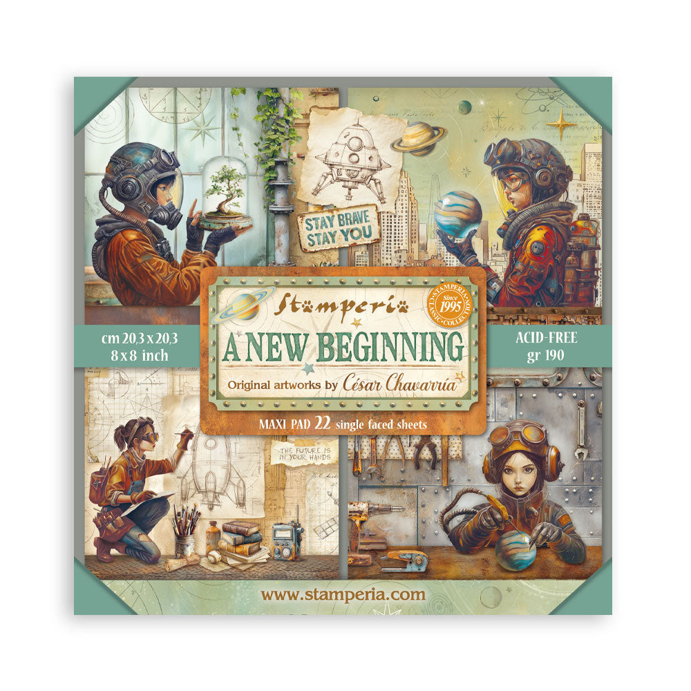 Block 20x20 a New Beginning 22 hojas doble cara