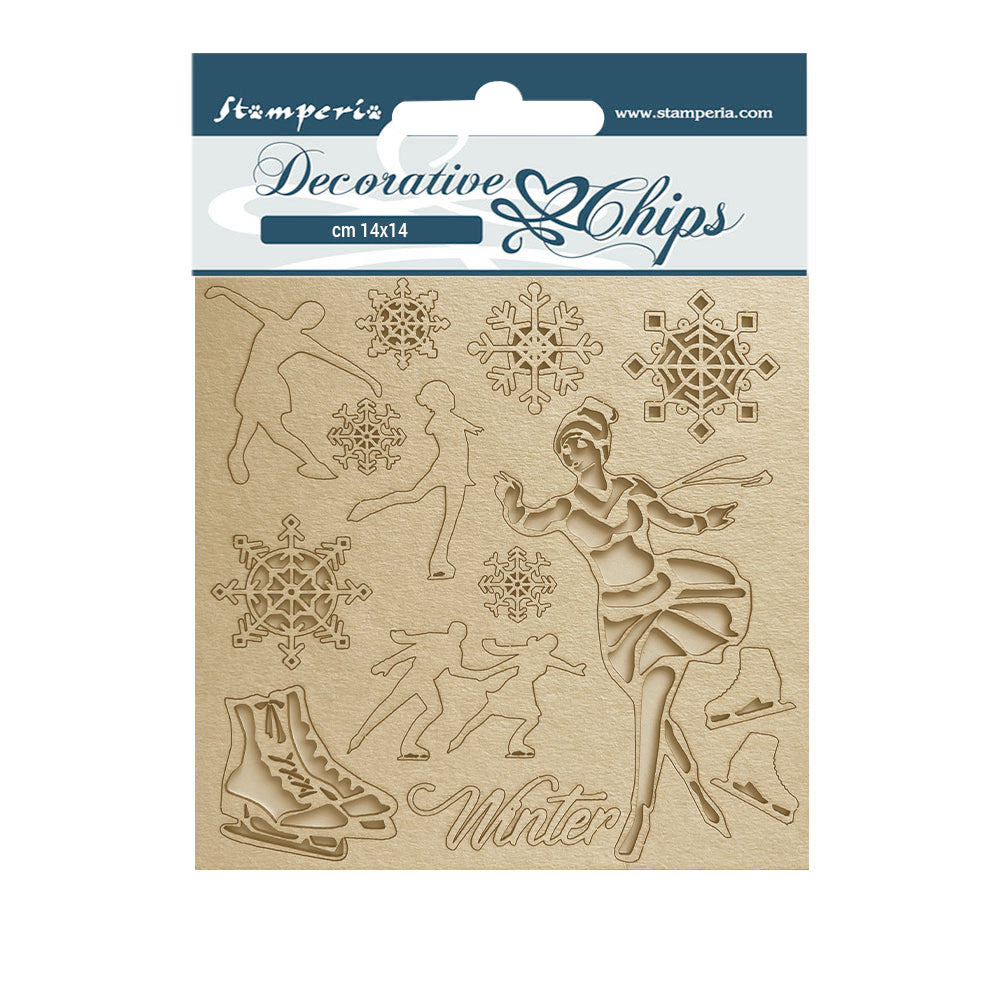 Decorative Chips Sweet Winter Patinador