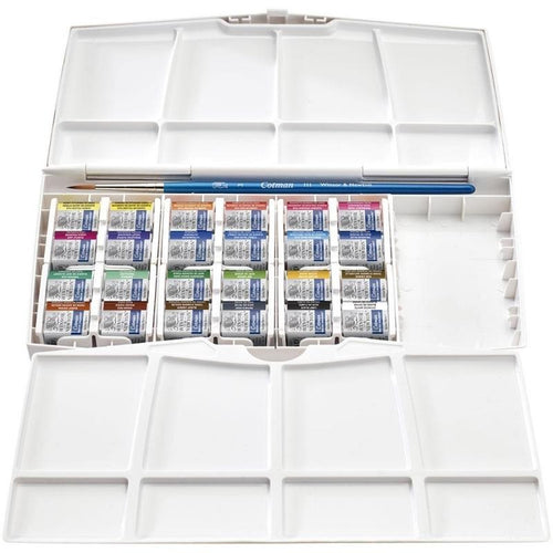 Acuarela Cotman W&N 24 semi godets "Pintor Plus"