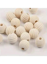 Pack Bola Chupetero Madera Con Rayas 16 Mm