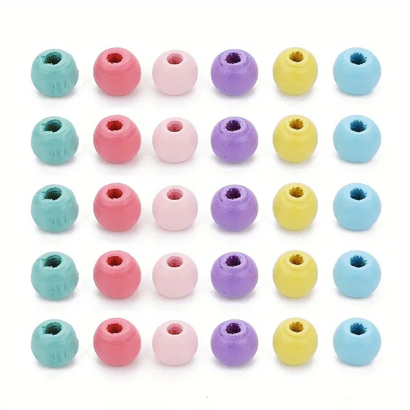 Pack Bola Azul Chupeteros Abalorio Madera 18 Mm
