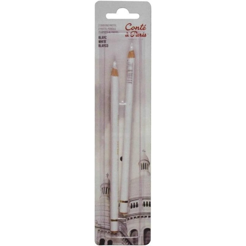 Blister 2 lapiz Pastel Blanco Conté