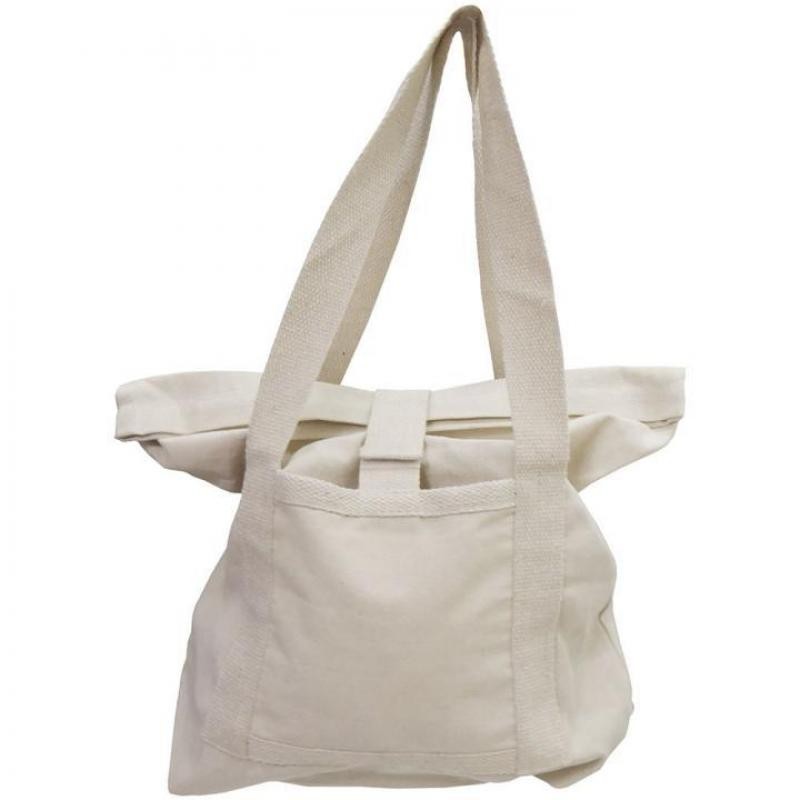 Bolso antirobo crudo 1100% algodón  240GR. 42X45X12CM. ref 8