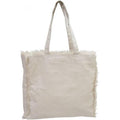 Bolso crudo con flecos crudo 35x35x12
