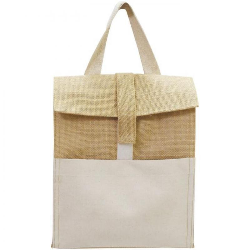 bolso termico Algodon. y  yute 23x25x16