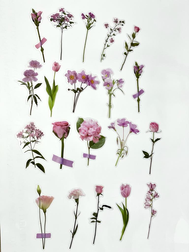 Pegatinas Acetato Flores