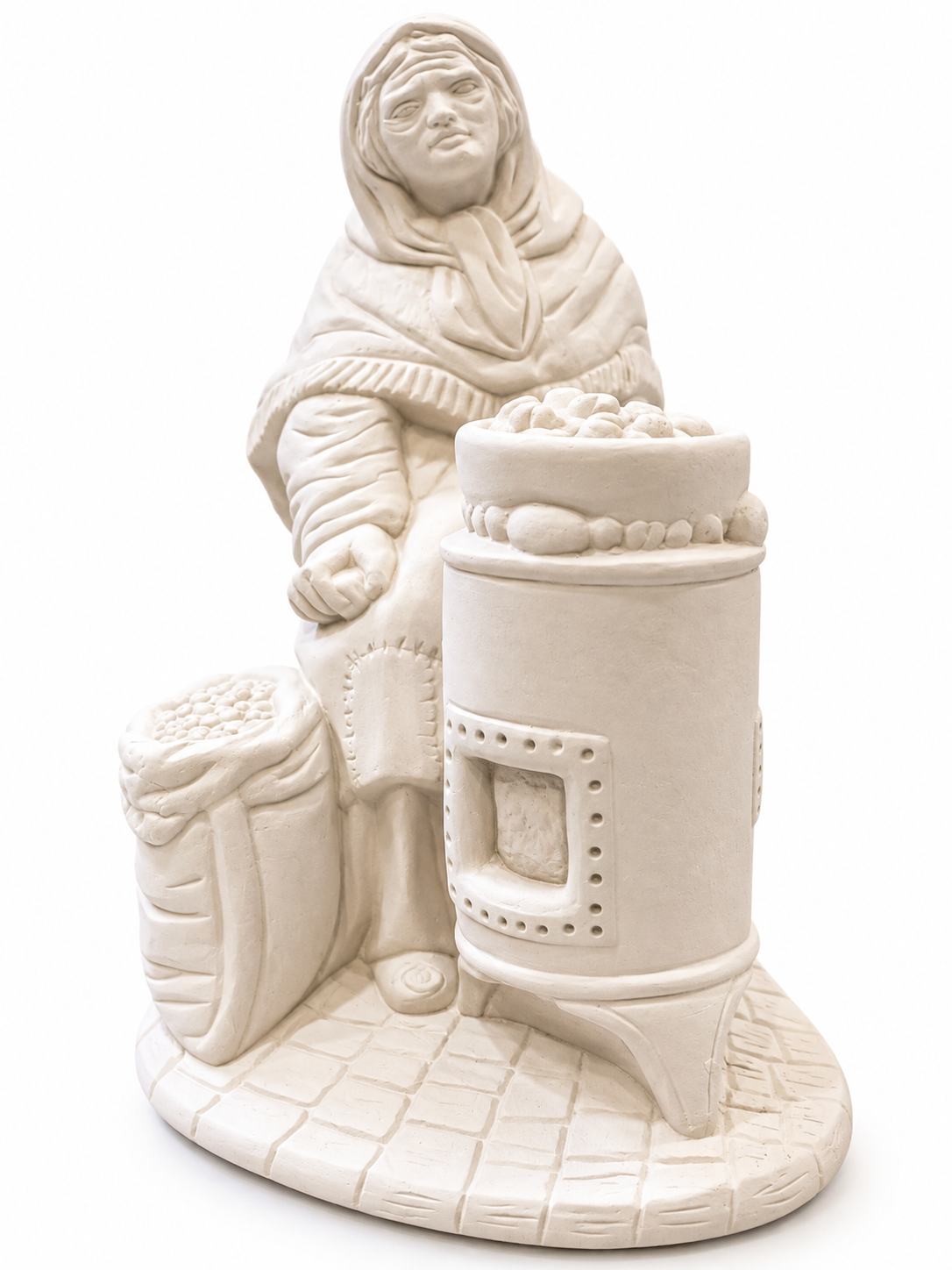 Figura de escayola Castañera