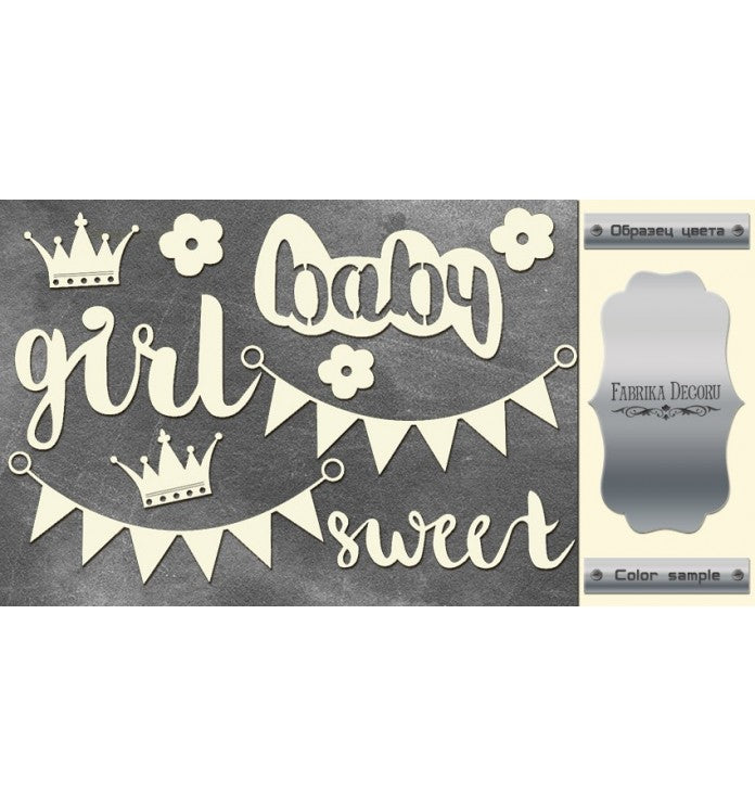 Chipboard Baby Girl Sweet