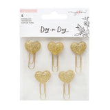 Clips Corazón Glitter