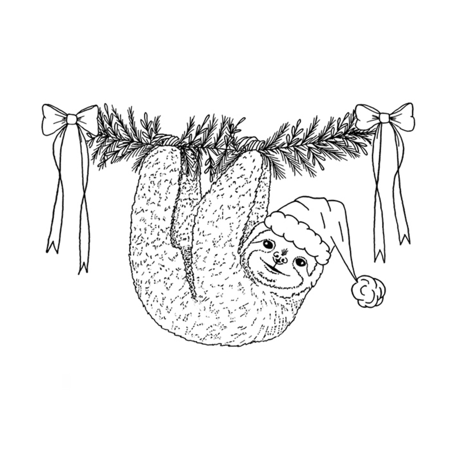 Sello Perezoso en navidad