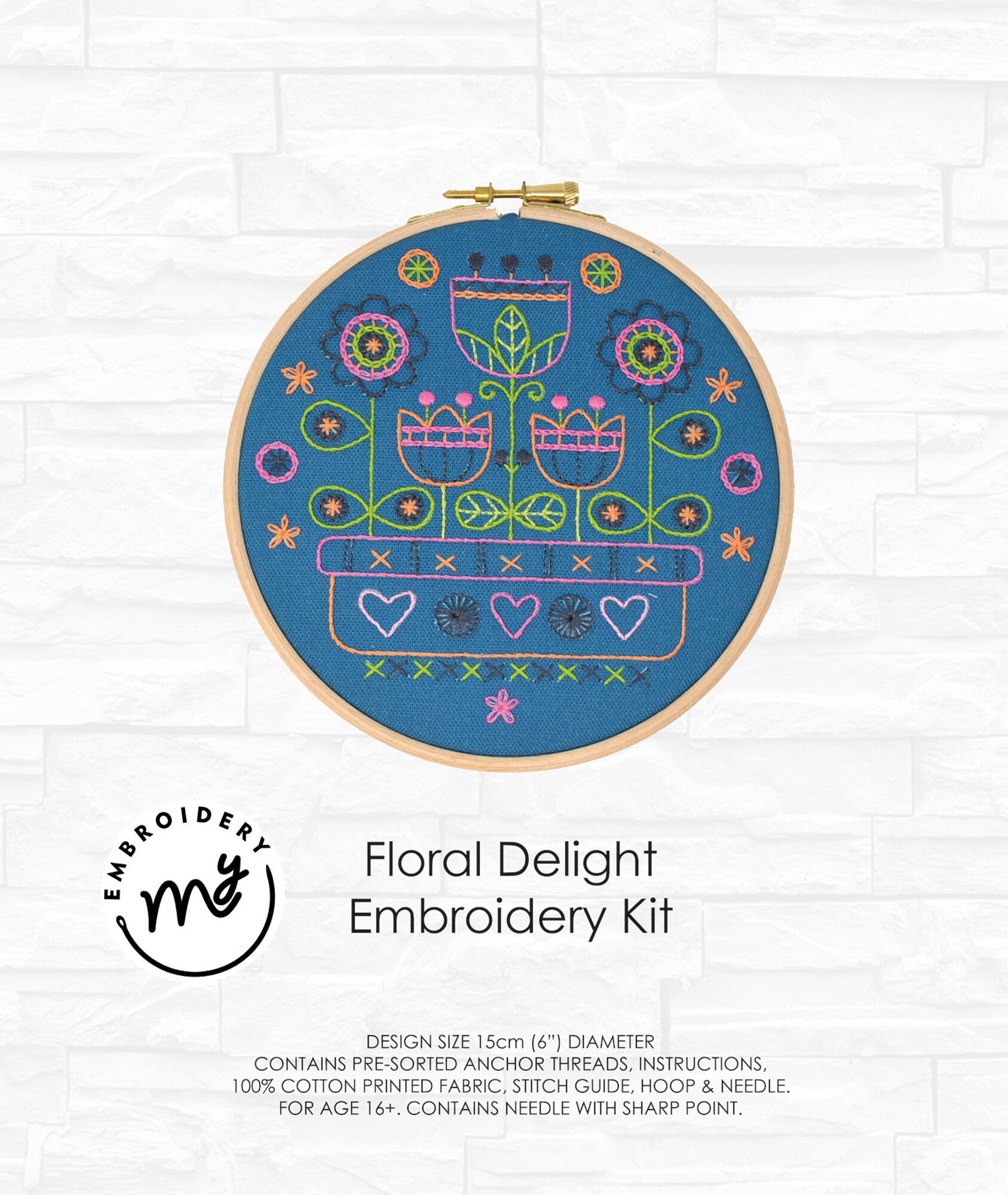 kit de bordado Floral Delight