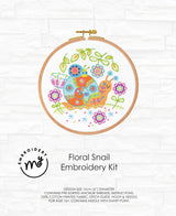 Kit de bordado Floral Snail