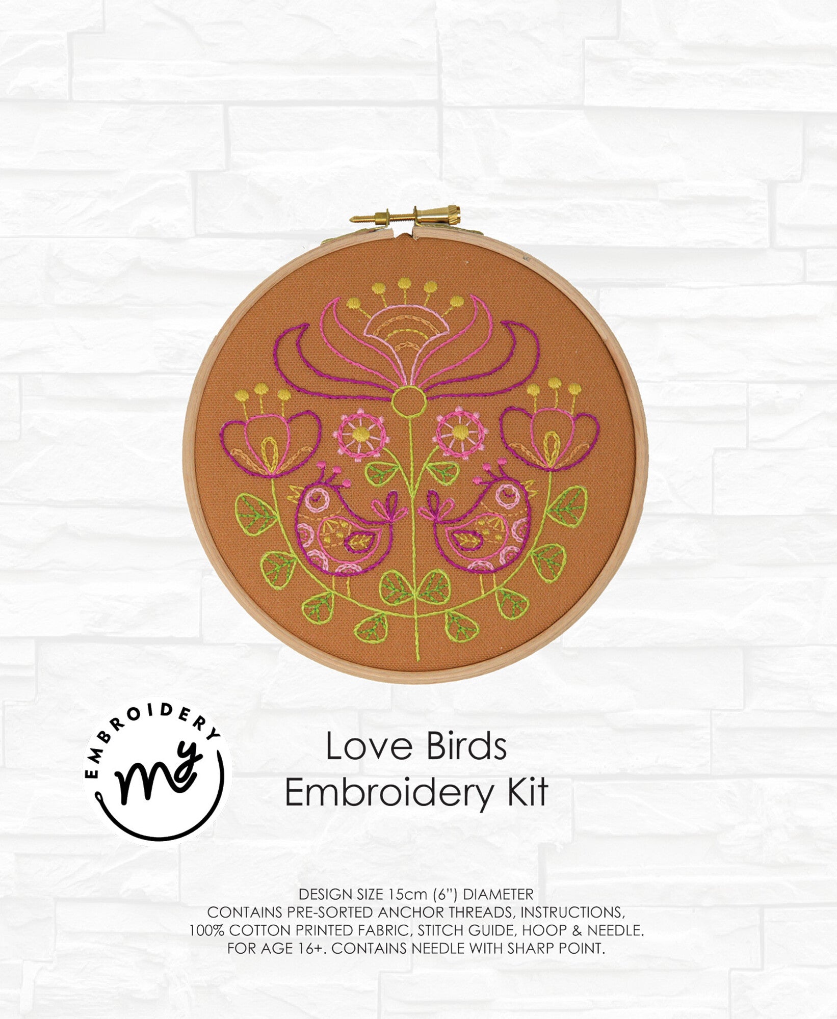 Kit de Bordado Love Birds