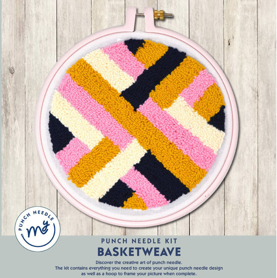 Punch Needlle kit  Basketweave