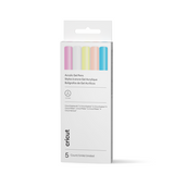 Set de 5 rotuladores acrílicos de 1,0 mm rosa, blanco, amarillo,naranja, azul. Cricut
