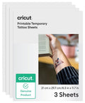 Hojas de tatuajes temporales imprimibles 3 piezas A4 Cricut