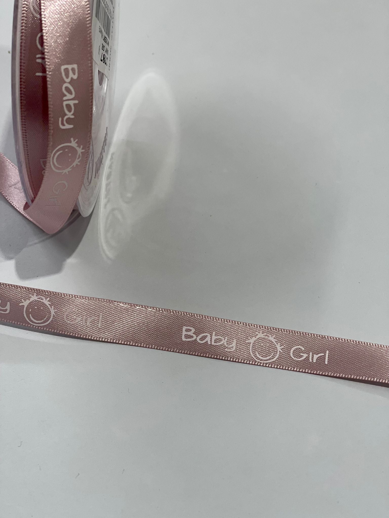 Cinta Nastro Raso Rosa Baby Girl 1,5 Cm