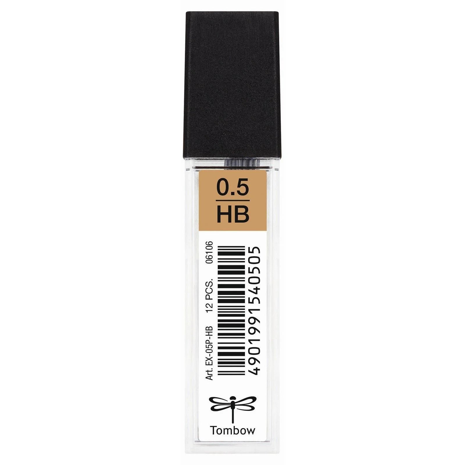 Tombow • Mina para portaminas ancho 0,5 mm grado de dureza HB 12pcs