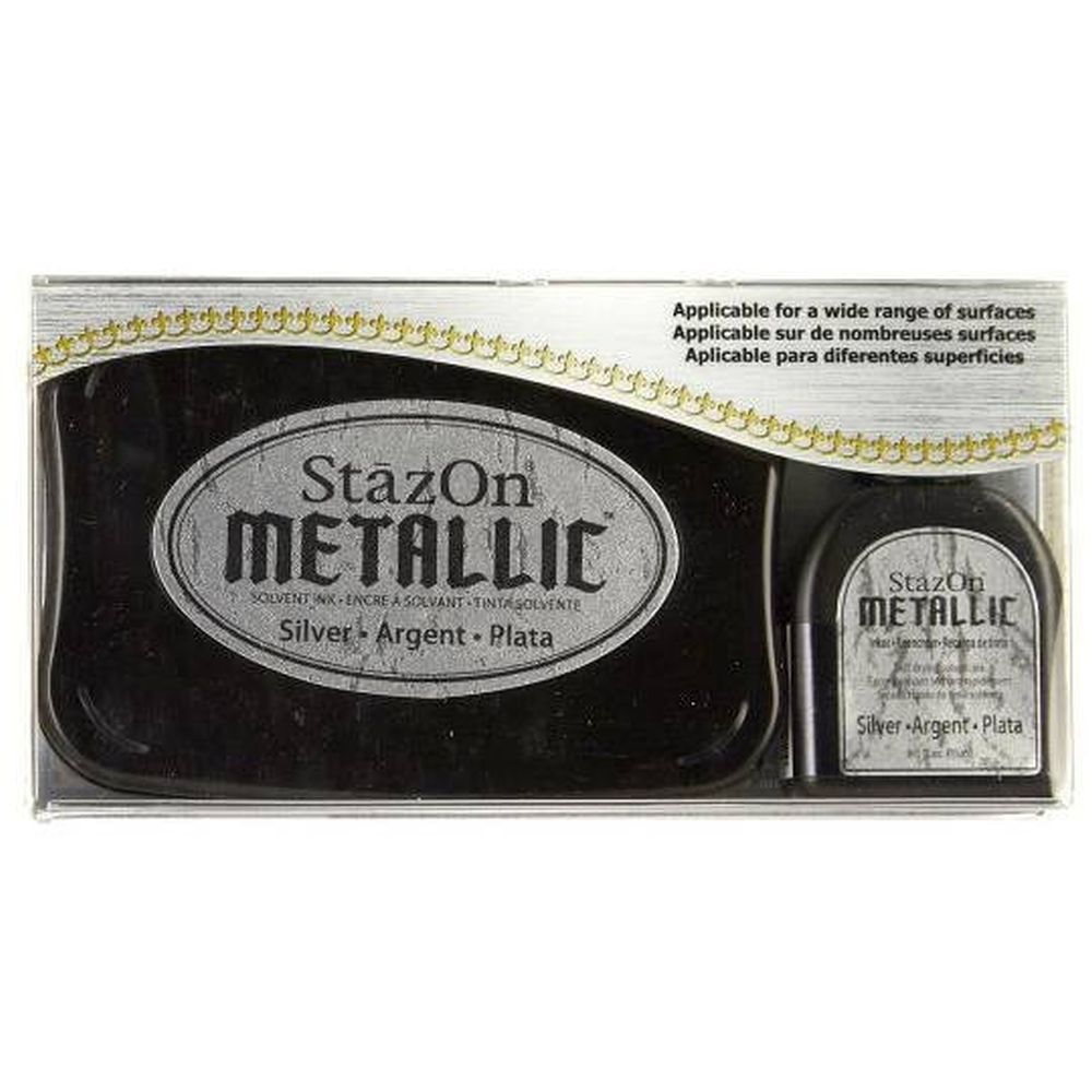 Tinta Stazon Metallic Silver
