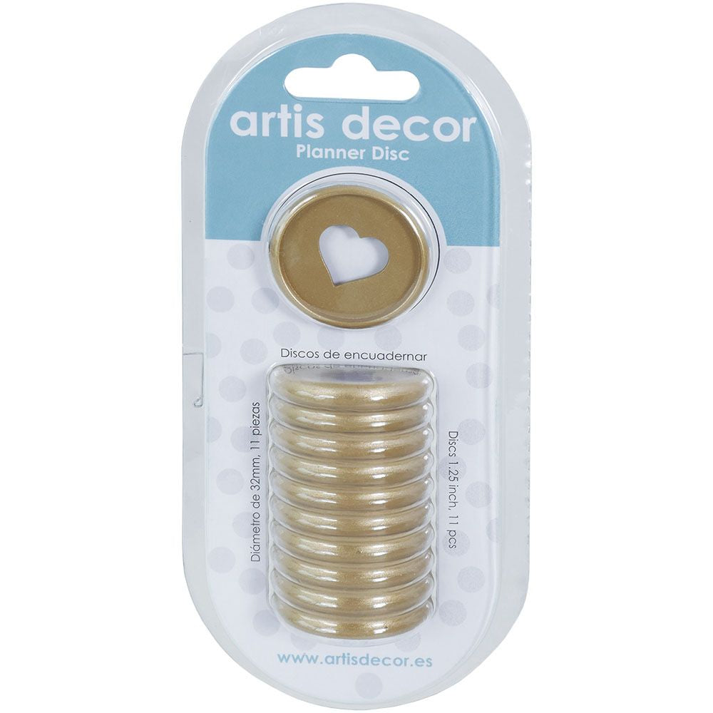 Planner Disc Color Corazón Oro