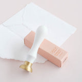 Mango De Madera Blanco Lacre By Lora Bailora