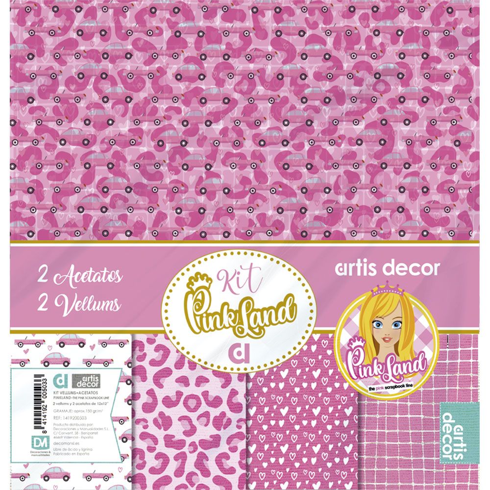 Block 30x30  Acetato Y Vellum Pinkland
