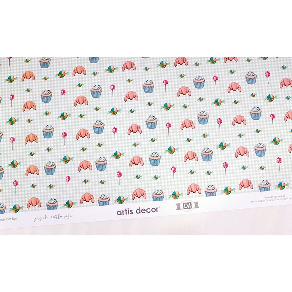 Papel Cartonaje Candy Bar Niño