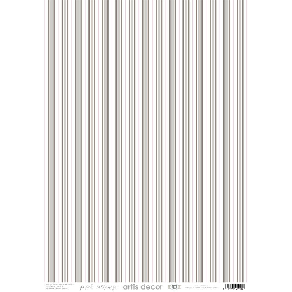 Papel Cartonaje Gris Rosa