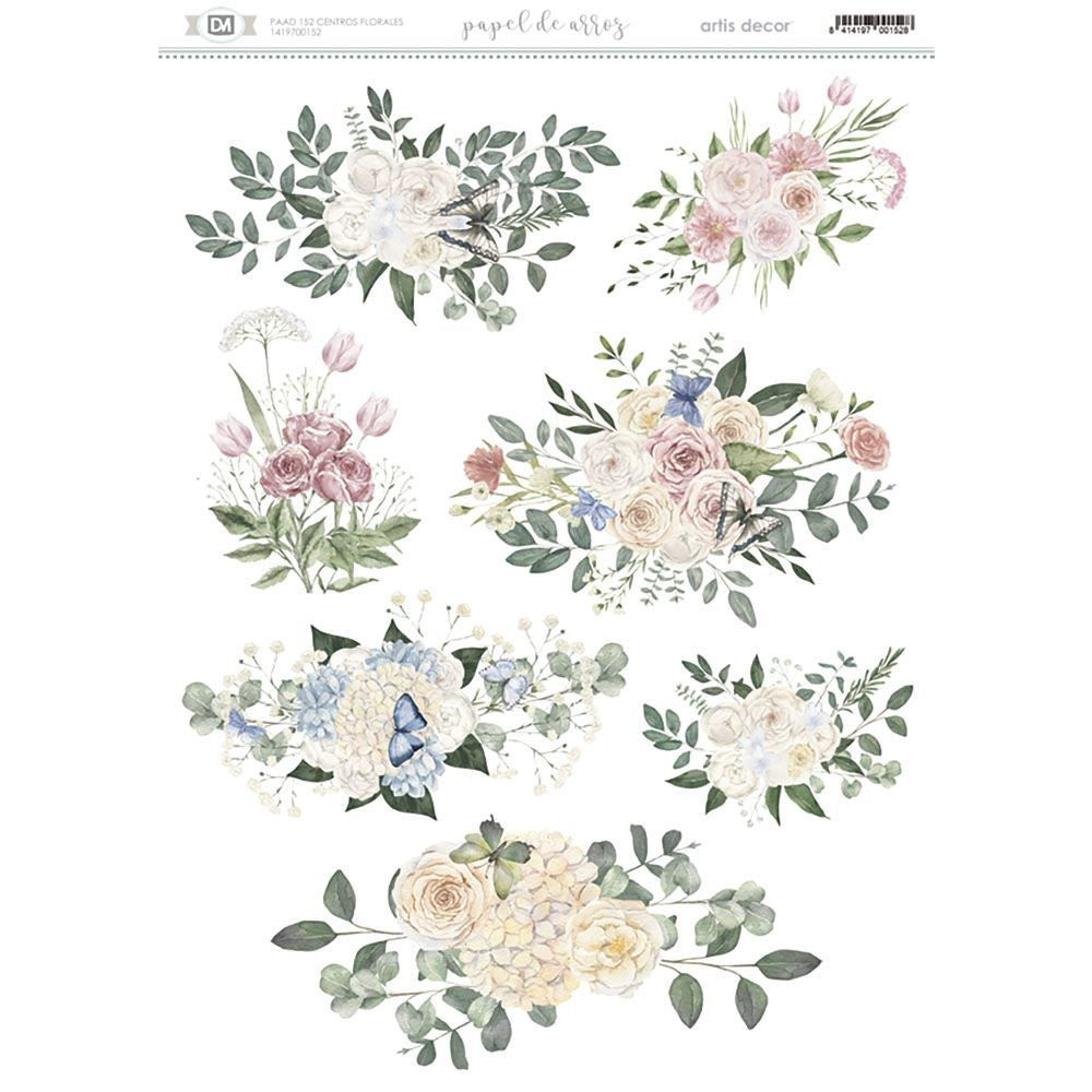 Papel De Arroz Centros Florales 29,7X42Cm