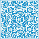 Stencil Adorno Floral 20x20