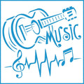 Stencil Guitarra 20x20