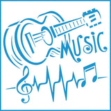 Stencil Guitarra 20x20