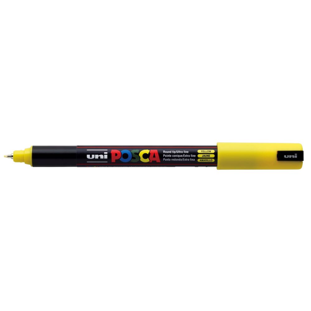 Uni Posca Rotulador Fino Amarillo 2 0,7mm